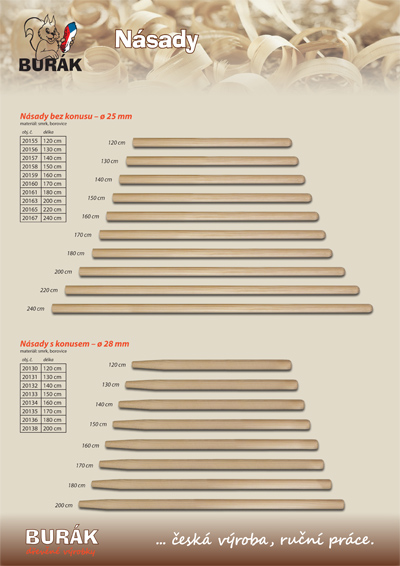 Katalog dřevěných potřeb - Burák